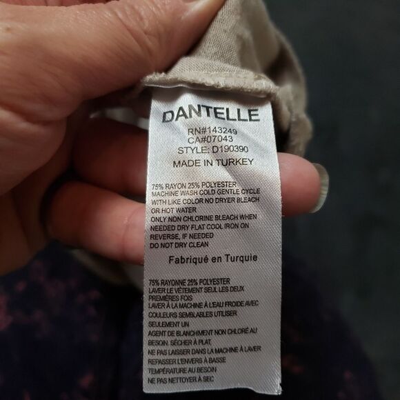 Dantelle Gold Foil Dots Print Top Shirt Size Small - Picture 8 of 8